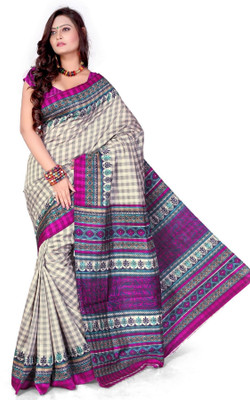 

Cenizas Printed Fashion Art Silk Saree(Multicolor), Pink