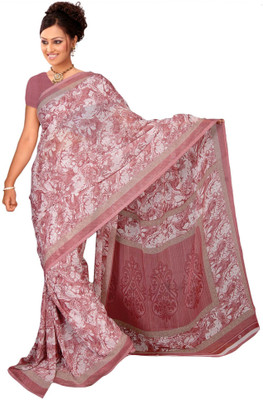 

Jiya Self Design Fashion Georgette Saree(Pink)