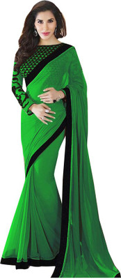 

Asha Fashion Embroidered Bollywood Georgette Saree(Green)