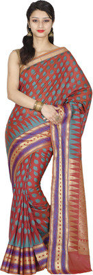 

Chandrakala Woven Banarasi Silk Cotton Blend Saree(Red)