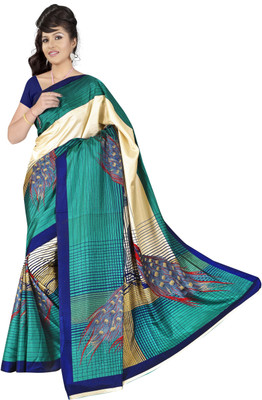 

Khoobee Self Design, Printed Fashion Art Silk Saree(Multicolor)