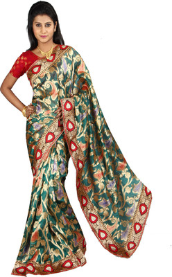 

Anushree Saree Self Design Bhagalpuri Chanderi Saree(Multicolor), Light green