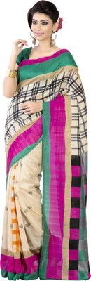 

Ewows Printed Bhagalpuri Art Silk Saree(Multicolor)