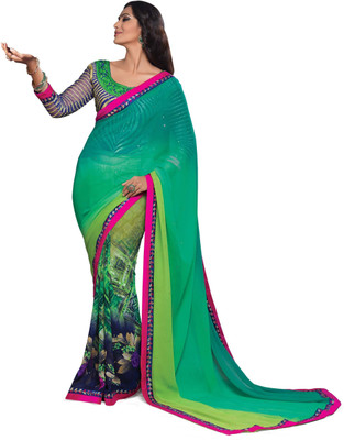 

Indianbeauty Printed, Embroidered Bollywood Pure Georgette Saree(Multicolor)