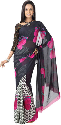 

Hawai Animal Print Fashion Georgette Saree(Multicolor)