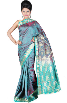

Anushree Saree Self Design Fashion Chanderi Saree(Multicolor), Green