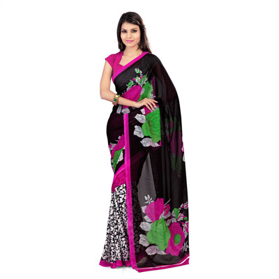 

Dancing Girl Printed Bollywood Georgette Saree(Multicolor)