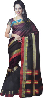 

Neshkaar Striped, Solid, Self Design, Plain Bollywood Cotton Saree(Multicolor)