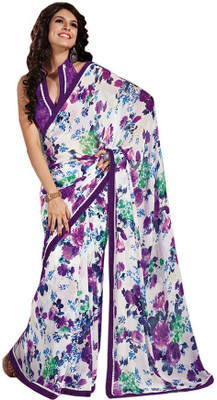 

Party Wear Dresses Printed Fashion Pure Chiffon Saree(Pink)