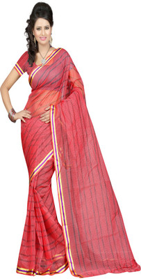 

Ansu Fashion Solid Fashion Art Silk Saree(Red)