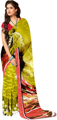 

Khoobee Printed Fashion Georgette Saree(Light Green, Multicolor), Light green;multicolor;orange