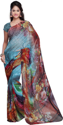 

Desi Butik Printed Fashion Art Silk Saree(Multicolor)