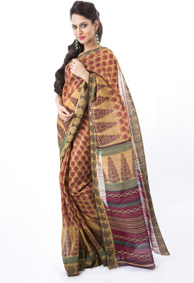 

Cenizas Printed Fashion Cotton Saree(Purple)