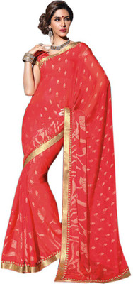 

Indian Wear Online Printed Fashion Pure Chiffon Saree(Multicolor), Multicolor509