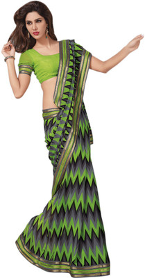 Vishal Printed Fashion Georgette Saree(Grey)