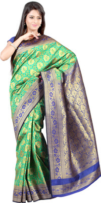 Mimosa Woven Kanjivaram Handloom Art Silk Saree(Blue) available at flipkart for Rs.1499