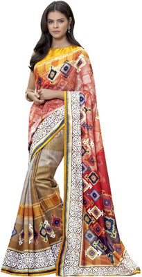 

JTInternational Printed Bollywood Art Silk Saree(Multicolor)
