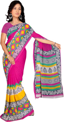 

Vardan Prints Printed Bollywood Chiffon Saree(Pink)