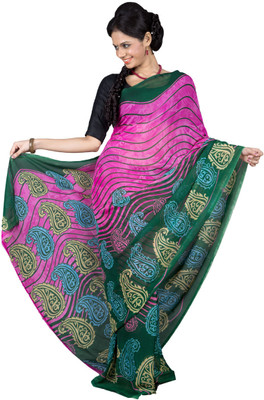 

Hawai Printed Fashion Georgette Saree(Multicolor)