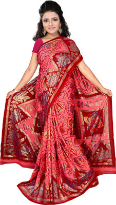 

Khushali Self Design, Printed Fashion Georgette Saree(Pink, Multicolor), Multicolor;pink