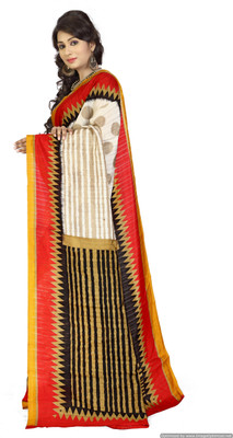 Ewows Printed Bhagalpuri Art Silk Saree(Multicolor)