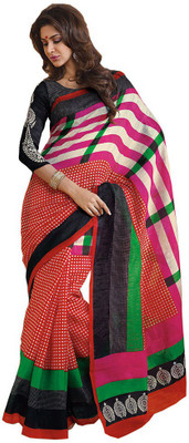 

Party Wear Dresses Printed Fashion Art Silk Saree(Multicolor), Multicolor234