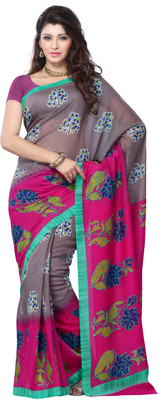 

JTInternational Printed Fashion Art Silk Saree(Multicolor)