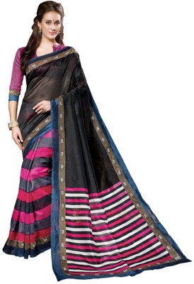 

Sunaina Printed Bhagalpuri Cotton Linen Blend Saree(Multicolor)