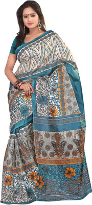 

Anushree Saree Printed Fashion Silk Saree(Multicolor), Green