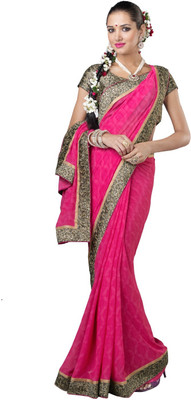 

Lovelylook Embellished Fashion Georgette Saree(Pink)