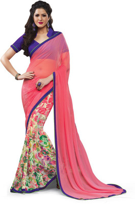

Ridham Sarees Printed Daily Wear Handloom Georgette Saree(Multicolor)