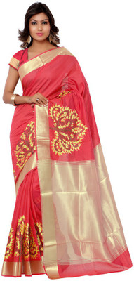 

Manthan Printed Daily Wear Cotton Saree(Red)
