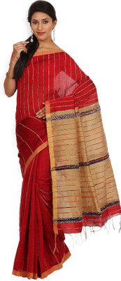 

Kasturi-B Swadeshi Karigari Woven Daily Wear Cotton Saree(Red)
