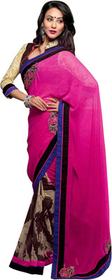 

Jiya Self Design, Embroidered, Embellished Fashion Chiffon, Georgette Saree(Pink, Beige, Brown), Beige;brown;pink