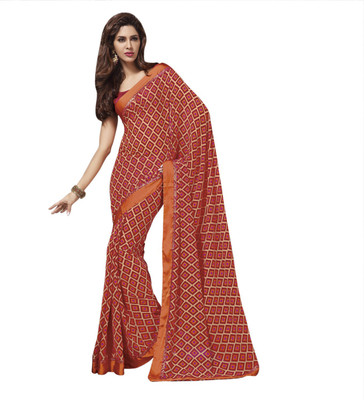 

Vishal Printed, Embroidered Fashion Georgette Saree(Maroon)