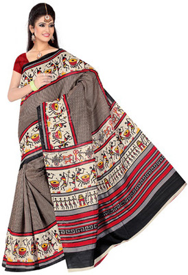 

Khushali Self Design, Printed Fashion Silk Saree(Multicolor), Multicoclor