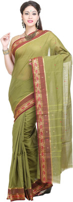 

Goodway Striped Madurai Cotton Saree(Green)