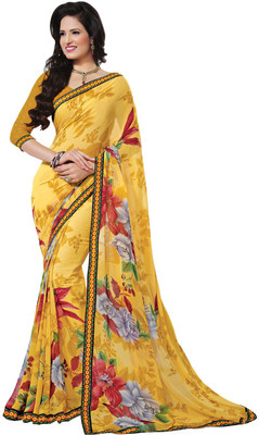 

Saara Printed Fashion Georgette Saree(Yellow)