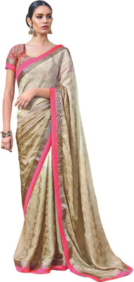

Vishal Self Design Fashion Satin Saree(Beige), Cream