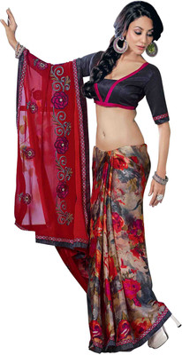

Jiya Self Design, Embroidered, Embellished Fashion Satin, Chiffon, Georgette Saree(Red, Multicolor, Dark Blue), Dark blue;multicolor;red