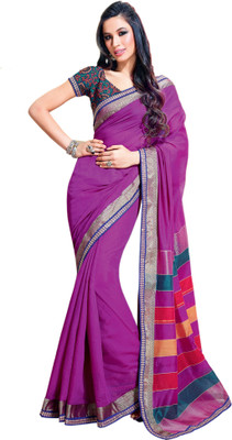 

Vishal Printed Bollywood Chiffon Saree(Multicolor), Pink