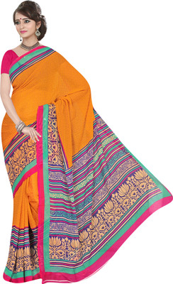 

Jiya Self Design, Printed Fashion Georgette Saree(Orange, Multicolor), Orange;multi