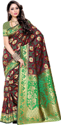 

Mimosa Woven Kanjivaram Art Silk Saree(Maroon)