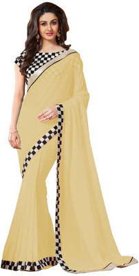 

Stylezone Embroidered Fashion Jacquard Saree(Beige)