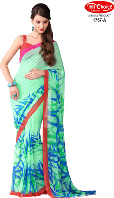 

Hi-Choice Printed Fashion Georgette Saree(Green, Blue)