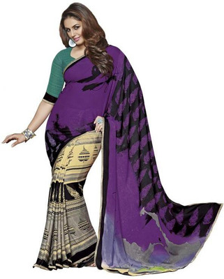 

Vipul Printed Fashion Satin Saree(Purple)