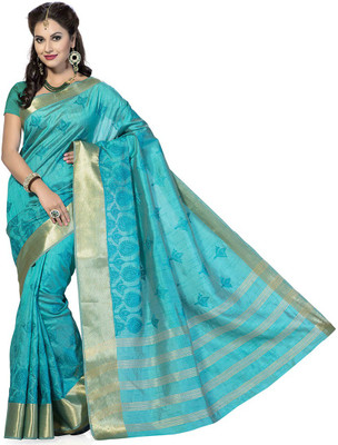 

Rani Saahiba Embroidered Fashion Art Silk Saree(Light Blue)