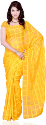 

JTInternational Self Design Fashion Cotton Saree(Yellow)