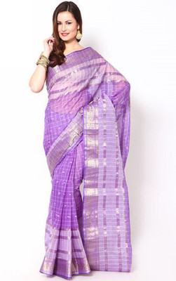 

Purabi Woven Tangail Handloom Cotton Saree(Purple)
