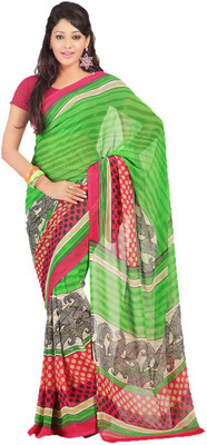 

Party Wear Dresses Printed Fashion Art Silk Saree(Multicolor), Multicolor142